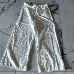 White Wide-Leg Pants